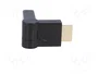 AKYGA Adaptador HDMI enchufe a HDMI enchufe móvil ±90°, negro