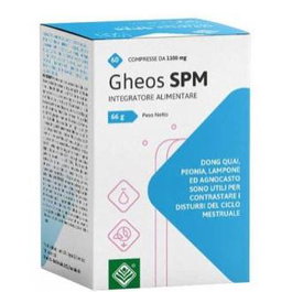 Gheos SPM 60 Cápsulas - Complemento para la mujer: molestias del ciclo menstrual, relajación y bienestar mental, drenaje de líquidos.
