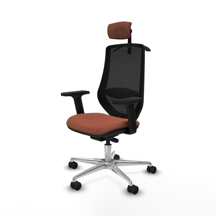 PIQUERAS Y CRESPO Silla de oficina Mardos con mecanismo Sincro/Traslack Marrón/Negro