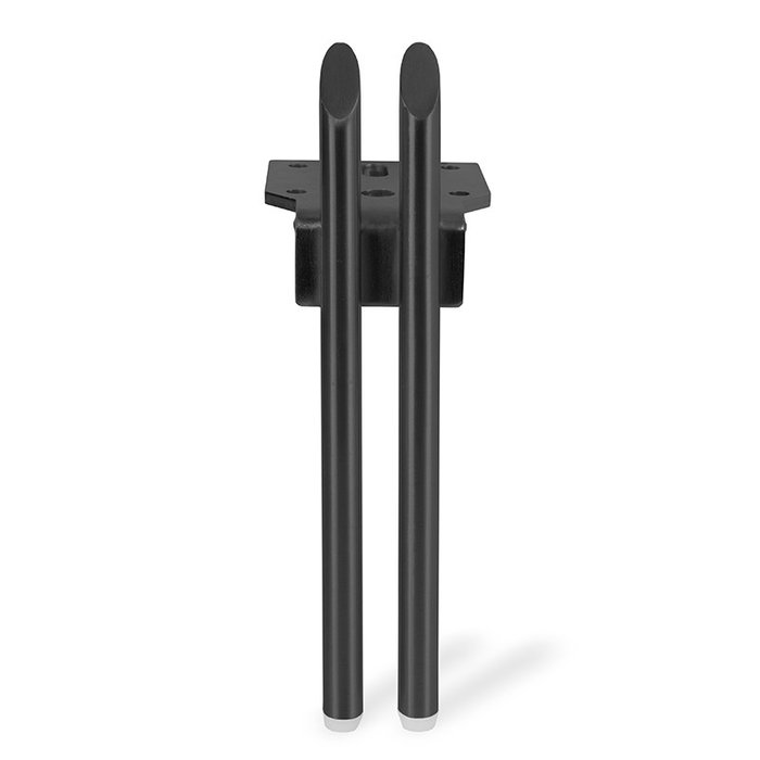 Q&Q Pata Metal Ten H120 Negro Mate Acero Altura Total 170 mm