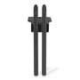 Q&Q Pata Metal Ten H120 Negro Mate Acero Altura Total 170 mm