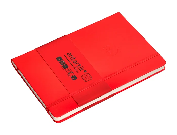Antartik Cuaderno A5 Tapa Dura Rojo 100 Hojas Rayas 80gr FSC Colección Antartik Notes