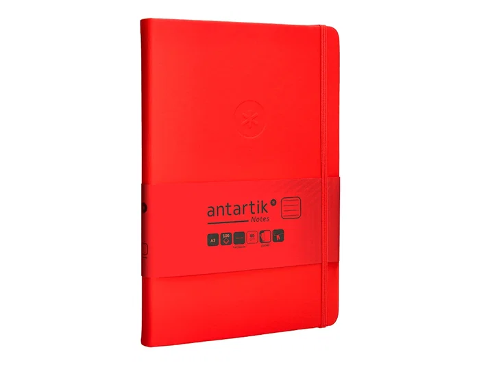 Antartik Cuaderno A5 Tapa Dura Rojo 100 Hojas Rayas 80gr FSC Colección Antartik Notes
