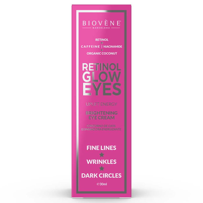 Biovène RETINOL GLOW EYES Uplift Energy Brightening Eye Cream - Crema Contorno de Ojos con Retinol, Energizante e Iluminadora - 30 ml