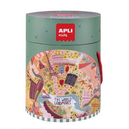 Apli Puzzle Circular Monumentos 19135 48 Piezas 50 cm Diámetro para Niños a Partir de 5 Años