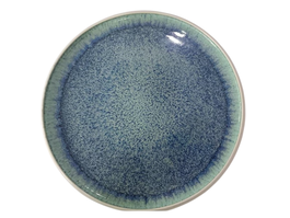 DKD Home Decor Plato de Gres Esmaltado Azul Marino Jewel Blue 25