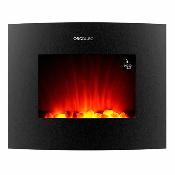 Cecotec ReadyWarm 2650 Curved Flames Connected Chimenea eléctrica de pared Negro