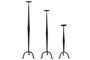 DKD Home Decor Portavelas Negro Metal Set de 3 Piezas 26 x 107 x 26 cm