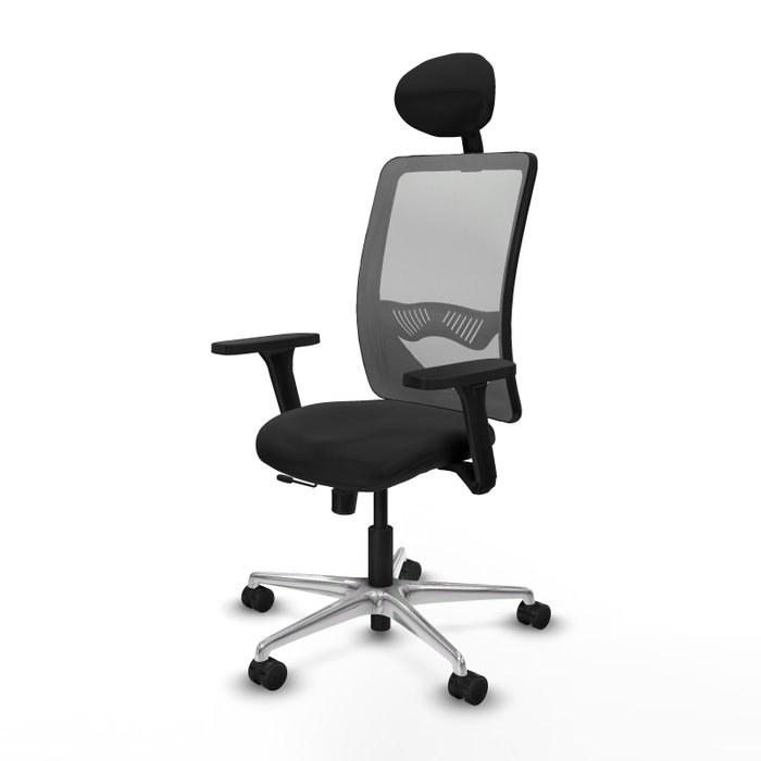 PIQUERAS Y CRESPO Silla de oficina Zulema con Mecanismo Sincro/Traslack, Negro y Gris