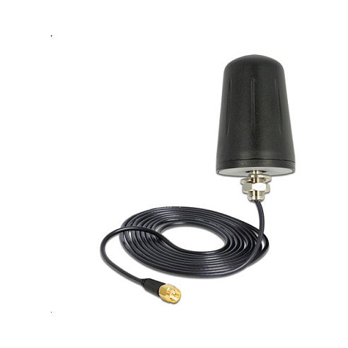 DeLOCK Antena WLAN 802.11 b/g/n Omnidireccional con Conector SMA y Cable de 3m DeLOCK Antena WLAN 802.11 b/g/n Omnidireccional con Conector SMA y Cable de 3m