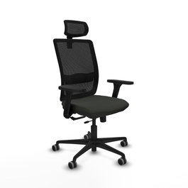 PIQUERAS Y CRESPO Silla de oficina Haches con mecanismo Sincro/Traslack Negra