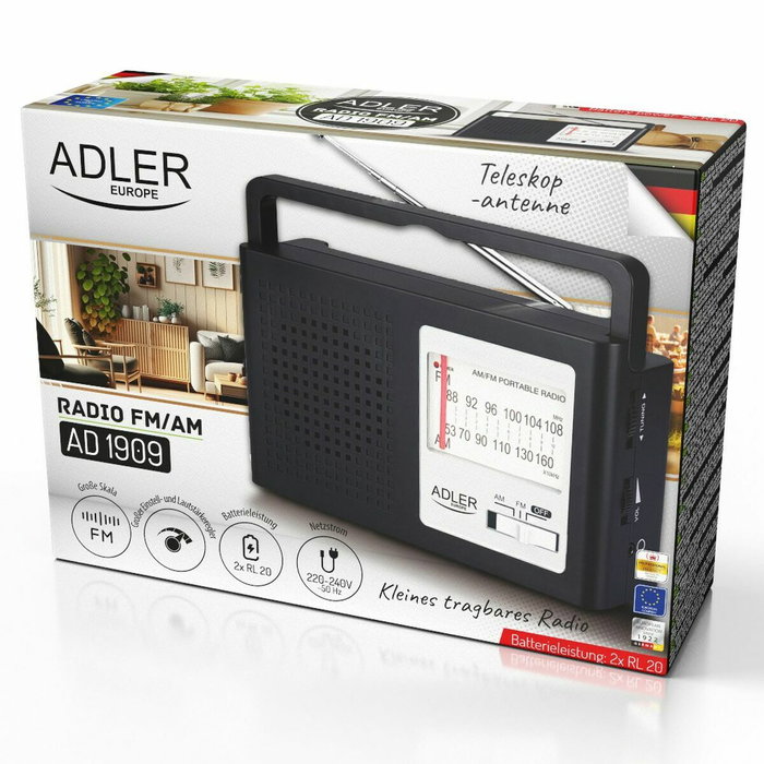 Adler Radio portátil AM/FM Adler Radio portátil AM/FM