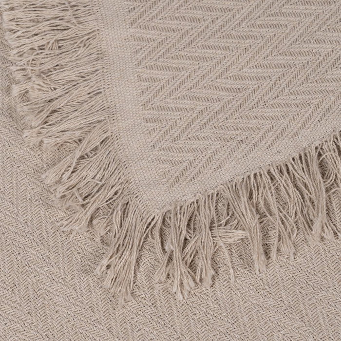 Plaid Espiga Marrón Claro Algodón 280 X 260 cm Plaid Espiga Marrón Claro Algodón 280 X 260 cm