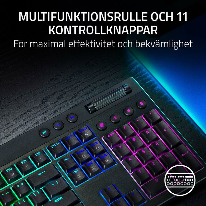 Razer BlackWidow V4 Low-Profile HyperSpeed Orange Switch Negro