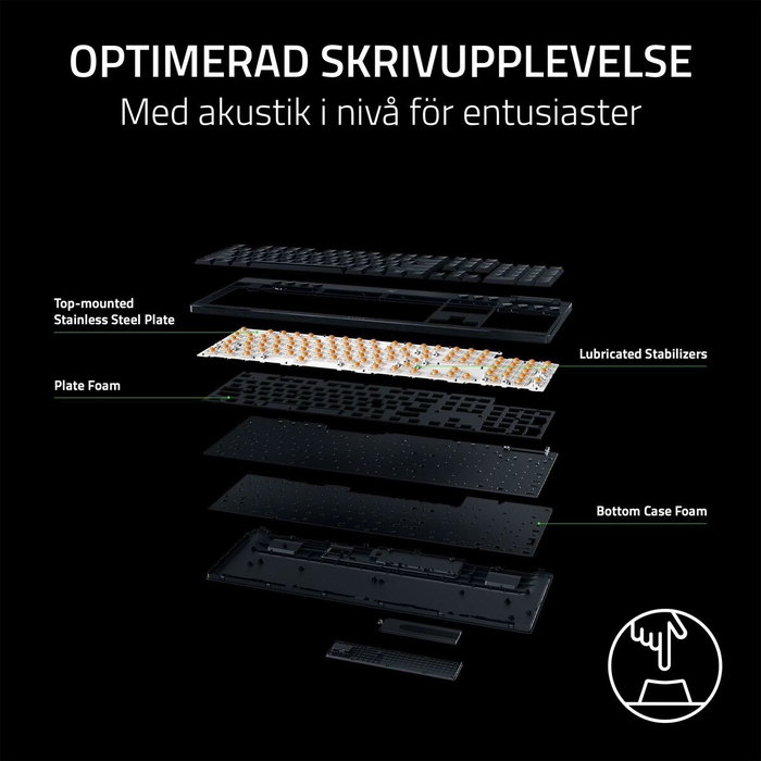 Razer BlackWidow V4 Low-Profile HyperSpeed Orange Switch Negro