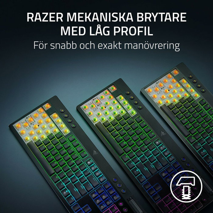 Razer BlackWidow V4 Low-Profile HyperSpeed Orange Switch Negro