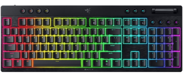 Razer BlackWidow V4 HyperSpeed Teclado Mecánico Low-Profile de Perfil Bajo Switches Naranja Disposición US Razer BlackWidow V4 HyperSpeed Teclado Mecánico Low-Profile de Perfil Bajo Switches Naranja Disposición US