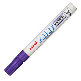 Uni-Ball PX-20 Marcador Permanente Paint Marker L Violeta Punta Acrílica 2.2-2.8mm Tinta Resistente Luz Agua Calor 250ºC