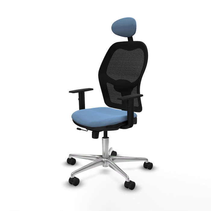 PIQUERAS Y CRESPO Silla de oficina Jorquera con mecanismo Sincro/Traslack Azul cielo