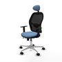 PIQUERAS Y CRESPO Silla de oficina Jorquera con mecanismo Sincro/Traslack Azul cielo