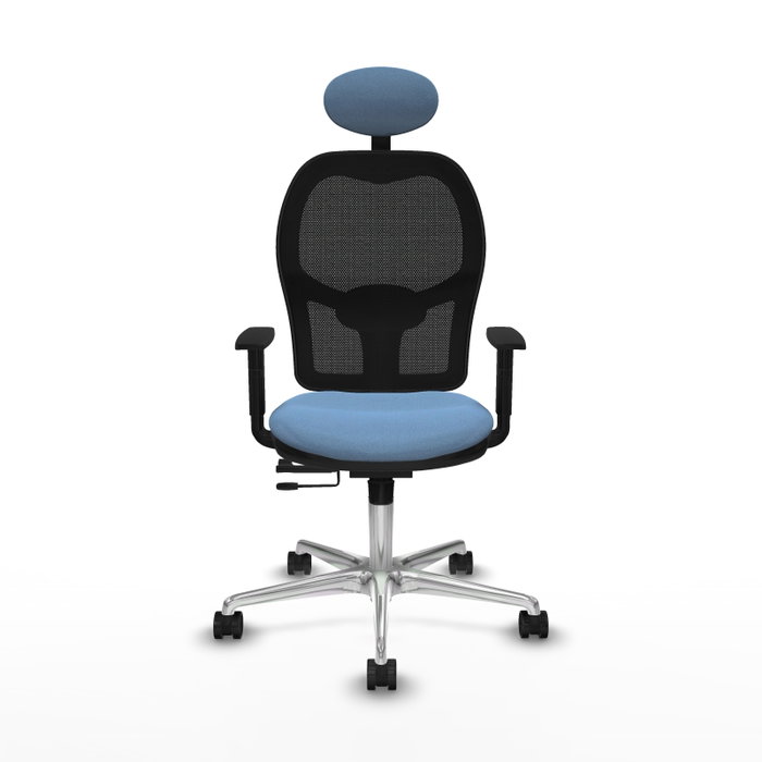 PIQUERAS Y CRESPO Silla de oficina Jorquera con mecanismo Sincro/Traslack Azul cielo
