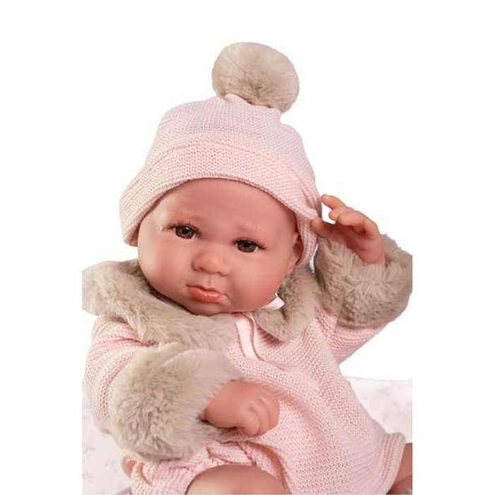 Antonio Juan Muñeca Recién Nacida Luca con Mantita Flores 42 cm
