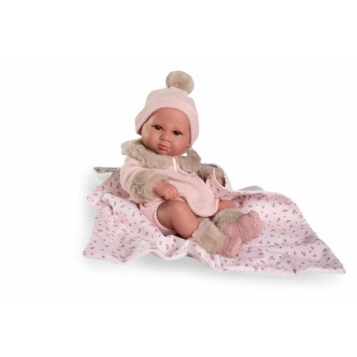 Antonio Juan Muñeca Recién Nacida Luca con Mantita Flores 42 cm