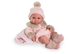 Antonio Juan Muñeca Recién Nacida Luca con Mantita Flores 42 cm