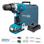 Koma Tools Kit Taladro Atornillador 20V con 40 Accesorios y Batería 2.0Ah