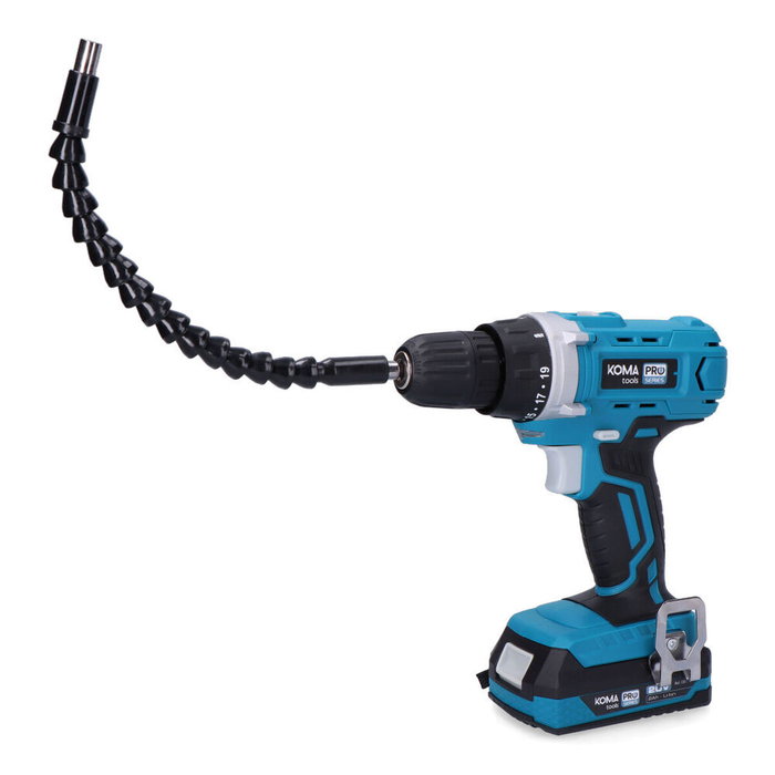 Koma Tools Kit Taladro Atornillador 20V con 40 Accesorios y Batería 2.0Ah