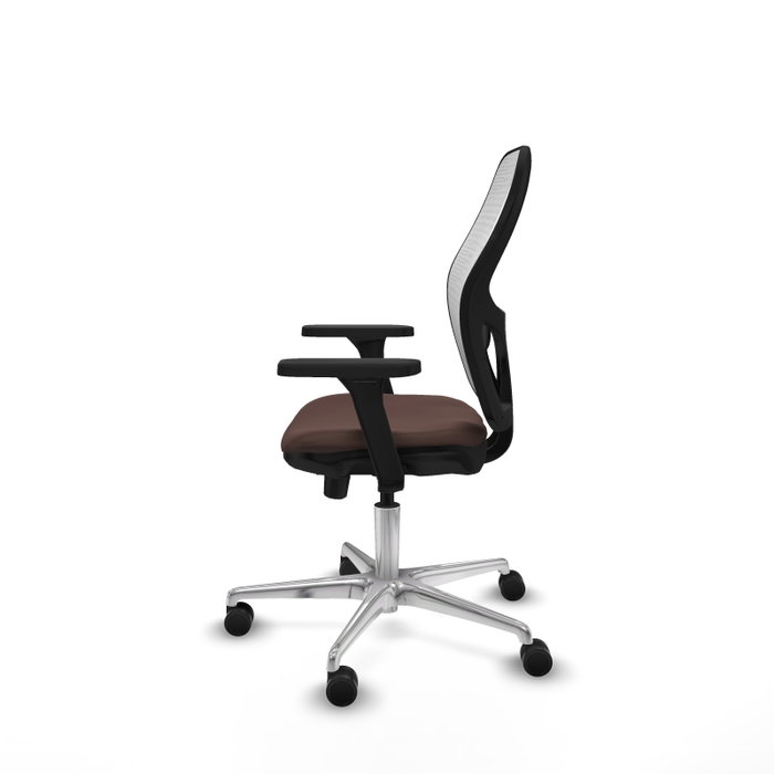 PIQUERAS Y CRESPO Silla de oficina Jorquera con mecanismo Sincro/Traslack, Marrón oscuro y Blanco PIQUERAS Y CRESPO Silla de oficina Jorquera con mecanismo Sincro/Traslack, Marrón oscuro y Blanco