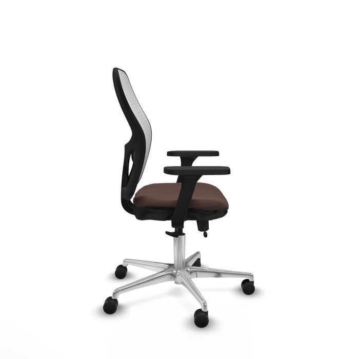 PIQUERAS Y CRESPO Silla de oficina Jorquera con mecanismo Sincro/Traslack, Marrón oscuro y Blanco PIQUERAS Y CRESPO Silla de oficina Jorquera con mecanismo Sincro/Traslack, Marrón oscuro y Blanco