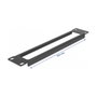 DeLOCK Panel de gabinete de red de 10″ con abertura 1U negro