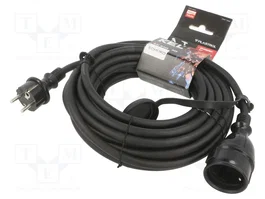 KEL Prolongador de alimentación H05RR-F 3G2,5mm2 10m Negro