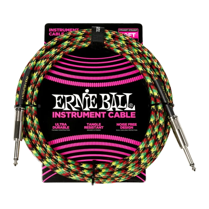 ERNIEBALL Cable de Instrumento Trenzado Jack-Jack SS 3 m ERNIEBALL Cable de Instrumento Trenzado Jack-Jack SS 3 m
