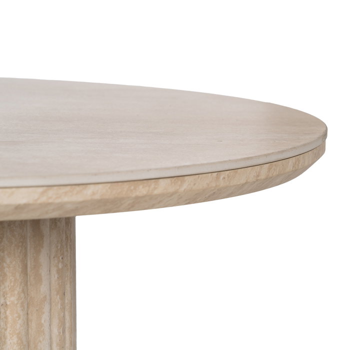 Mesa Centro Beige Piedra Mdf Decoración 120 X 60 X 46 cm