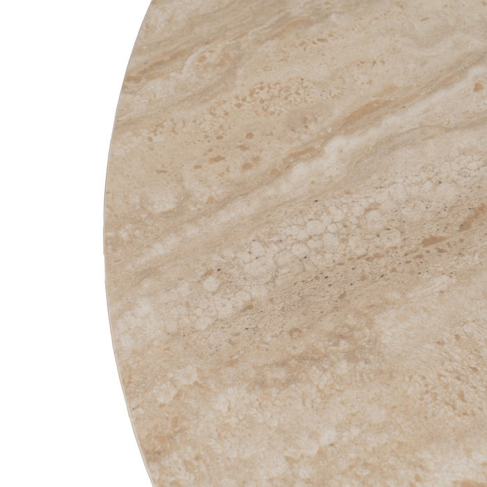 Mesa Centro Beige Piedra Mdf Decoración 120 X 60 X 46 cm