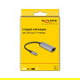 DeLOCK Adapter USB Tipo C a LAN Ethernet RJ45 Gigabit 5 Gb/s
