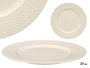 VESSIA Plato llano de porcelana relieve rombos 27cm Blanco