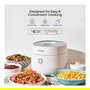 Cuckoo CR-0675F 3D-Hitzesystem Reiskocher 1.08l, Blanco, Pantalla Táctil LCD, 120V/60Hz, con Tapa Desmontable y Espátula
