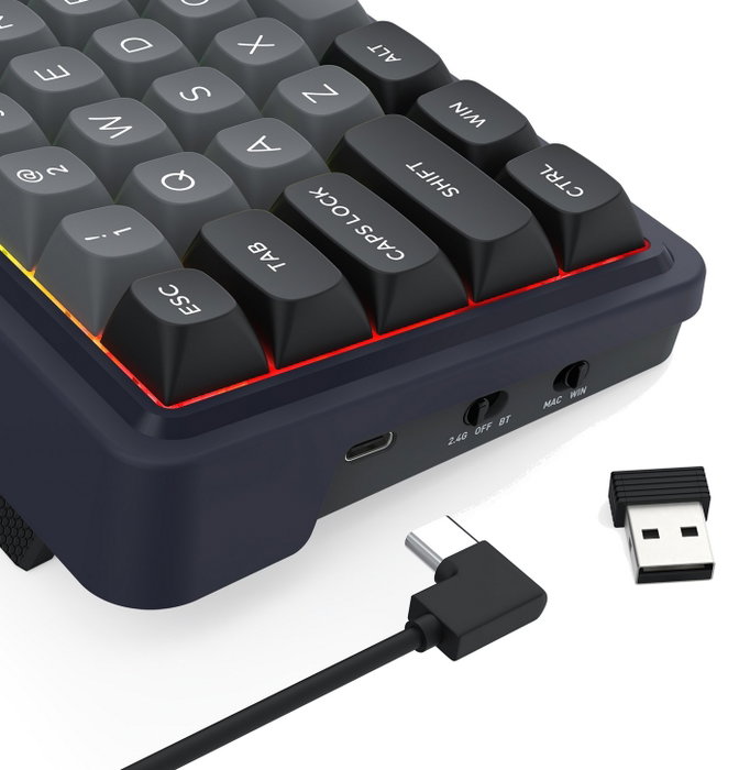 Redragon Draconic V2 K730GB-RGB-PRO Black Teclado Gaming Mecánico Inalámbrico 61 Teclas RGB Retroiluminación Batería 2500 mAh USB-C Negro Redragon Draconic V2 K730GB-RGB-PRO Black Teclado Gaming Mecánico Inalámbrico 61 Teclas RGB Retroiluminación Batería 2500 mAh USB-C Negro