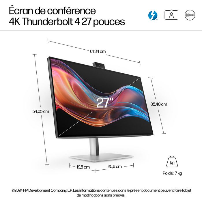 HP Monitor de Conferencias 727pm Serie 7 Pro 27" 4K PVC Free HP Monitor de Conferencias 727pm Serie 7 Pro 27" 4K PVC Free