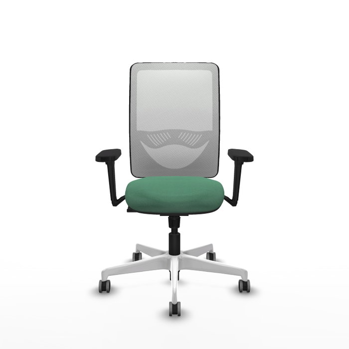 PIQUERAS Y CRESPO Silla de oficina Zulema con mecanismo Sincro, brazos 3D y malla blanca PIQUERAS Y CRESPO Silla de oficina Zulema con mecanismo Sincro, brazos 3D y malla blanca