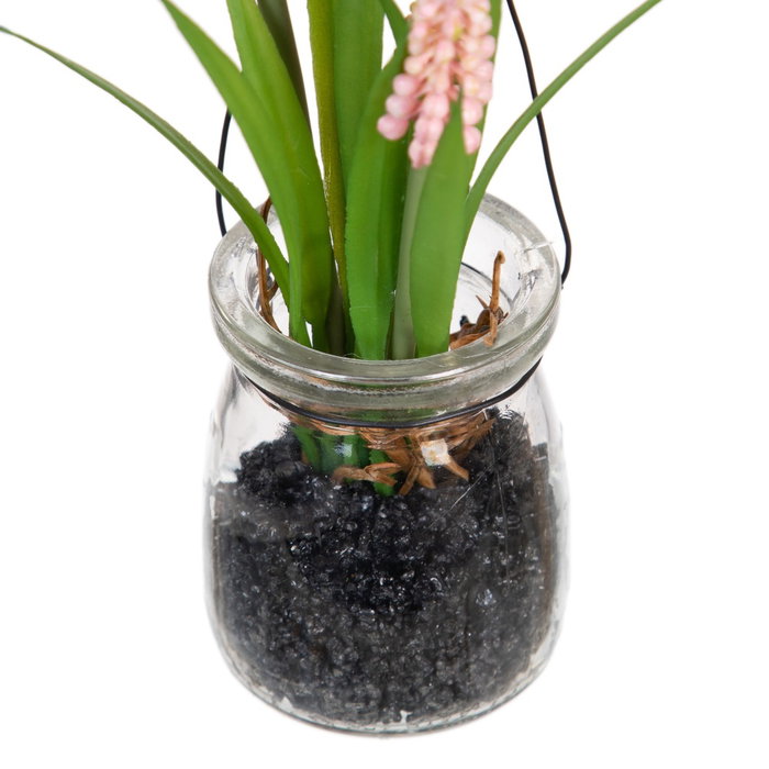 Planta Jacinto Rosa Artificial 5,50 X 5,50 X 21 cm (Set de 4)