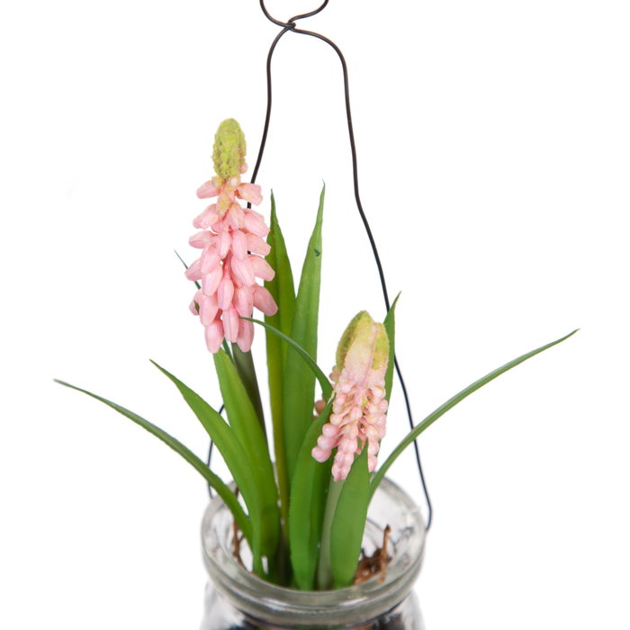 Planta Jacinto Rosa Artificial 5,50 X 5,50 X 21 cm (Set de 4)