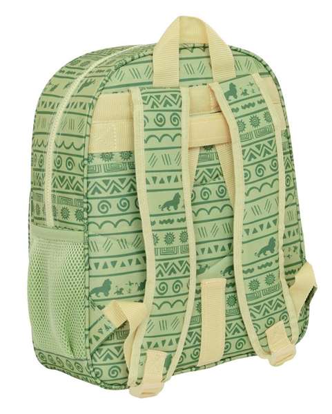 Mochila Escolar Mufasa Verde Beige 32 x 38 x 12 cm
