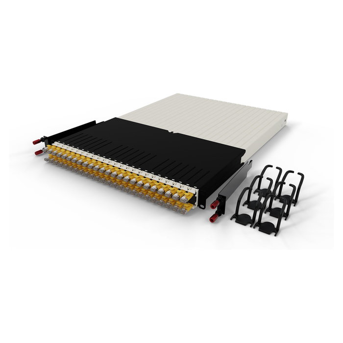 PATCHBOX PONE30STPYL Cableado Estructurado, Patchbox.one Kabeleinzugssystem 30RU/STP (1.8 m), 24 Kits Cassette, Patch Cable Cat 6a U/FTP STP, PoE, Color Amarillo