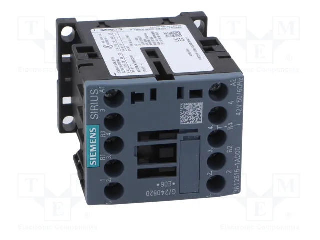 SIEMENS 3RT2516-1AD00 Contactor 4-polar 9A 42VAC