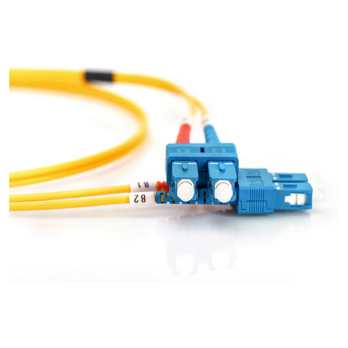 Digitus Patch Cable LWL, SC/SC, 2.0 m, Singlemode Duplex OS2, para redes de fibra óptica