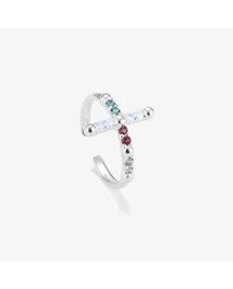 Radiant Anillo Silver con Piedras de Colores y Cruces Talla 54